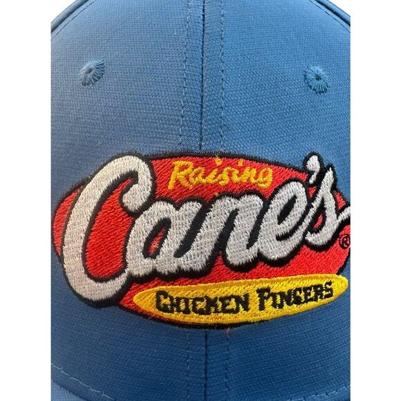 Raising Canes Hat One Love Crew Cap Adult Adjustable Medium Blue Chicken Fingers - Picture 4 of 13